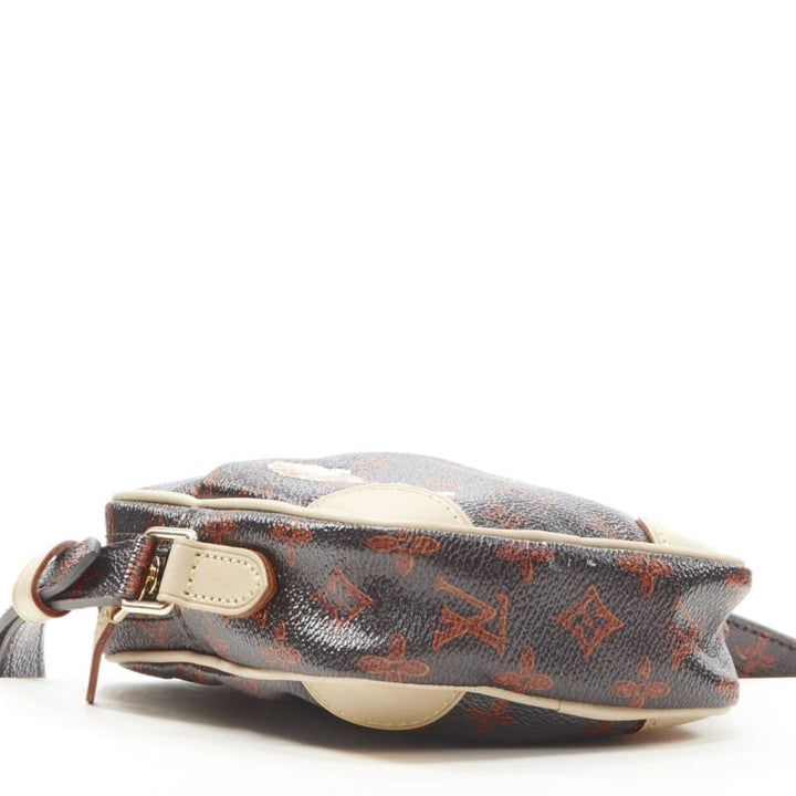 rare LOUIS VUITTON 2018 Runway Catogram Paname PM monogram crossbody camera bag