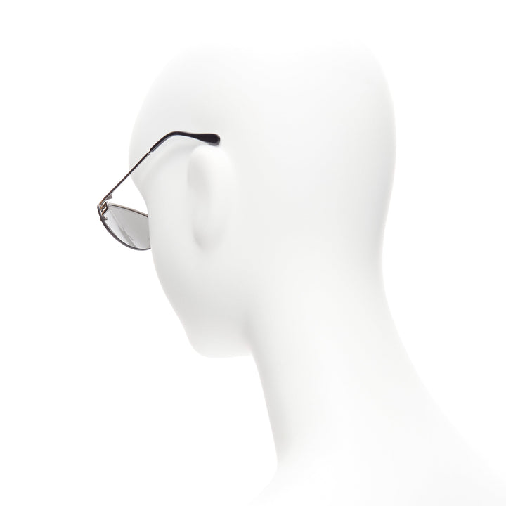 VERSACE N17 89M/247 Greca leg grey lens futuristic oval sunglasses