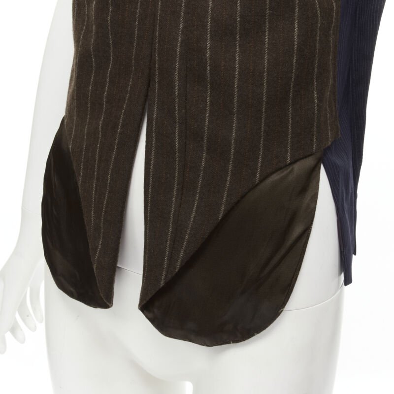 MAISON MARTIN MARGIELA ARTISANAL 2003 Runway brown deconstructed sleeves vest