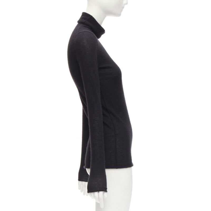 CLUB MONACO 100% Italian cashmere black turtleneck long sleeves sweater S