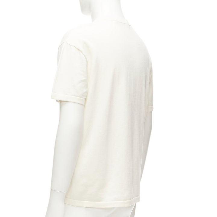 LOUIS VUITTON Nigo LV Made Duck cream intarsia jacquard knit top S