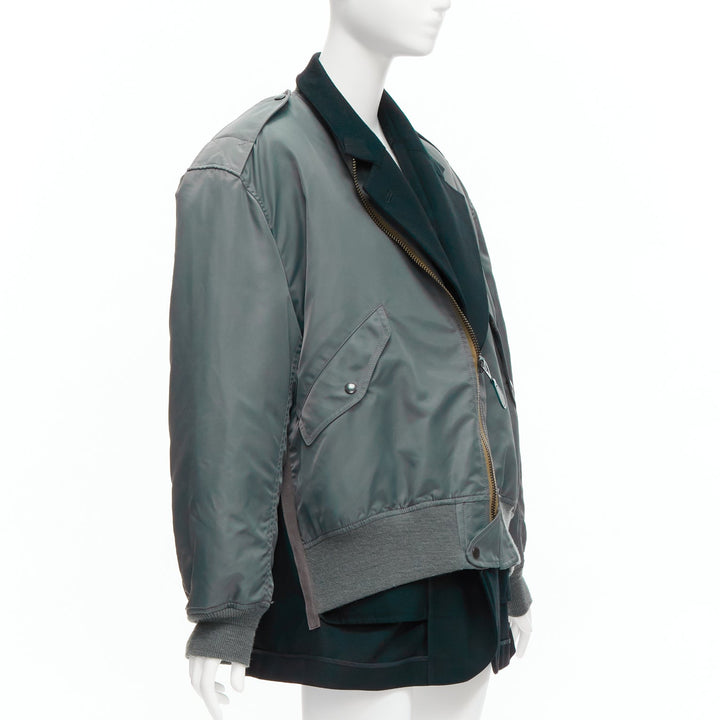 JUNYA WATANABE 2021 Runway Reversible MA-1 bomber oversized blazer jacket S
