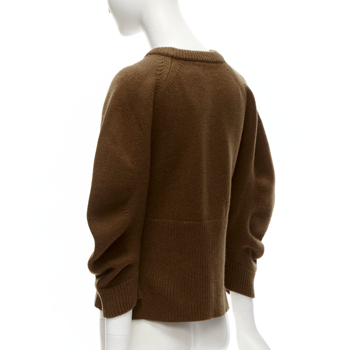 CHLOE 100% cashmere brow round puff sleeve cropped sweater S
