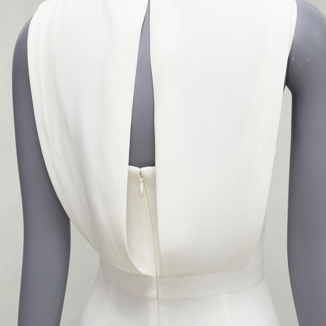 THEORY Rimlan white silky layered top A-line dress US0 XS