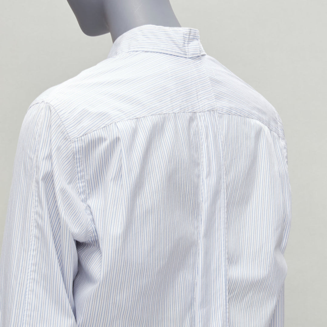 JUNYA WATANABE 2016 blue white pinstripe split back tunic shirt XS