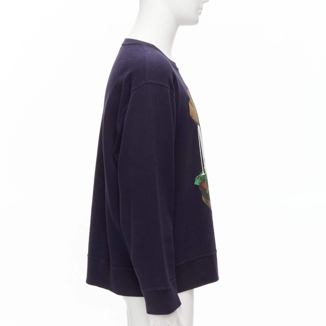 UNDERCOVER 2023 mad burger with without print navy cotton sweater JP3 L