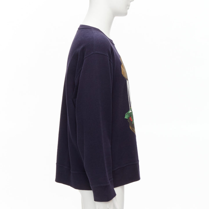 UNDERCOVER 2023 mad burger with without print navy cotton sweater JP3 L