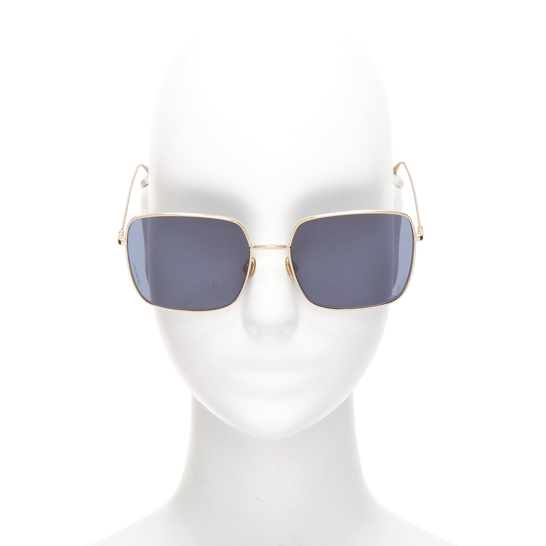 CHRISTIAN DIOR LKSA9 CD logo gold trim blue square frame sunnies