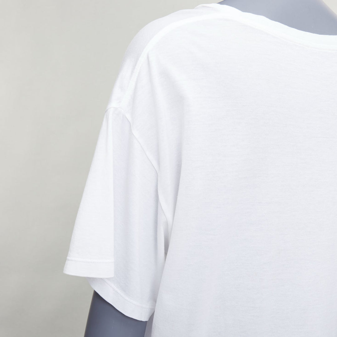 SAINT LAURENT 2016 off white university varsity logo washed oversized tshirt S