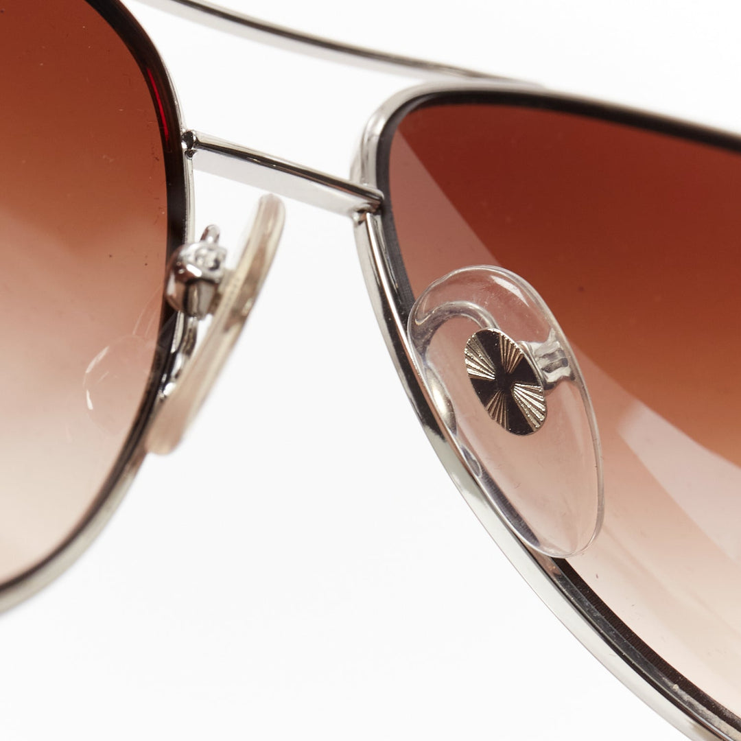STELLA MCCARTNEY SM3011 silver nude frame brown ombre lens sunglasses