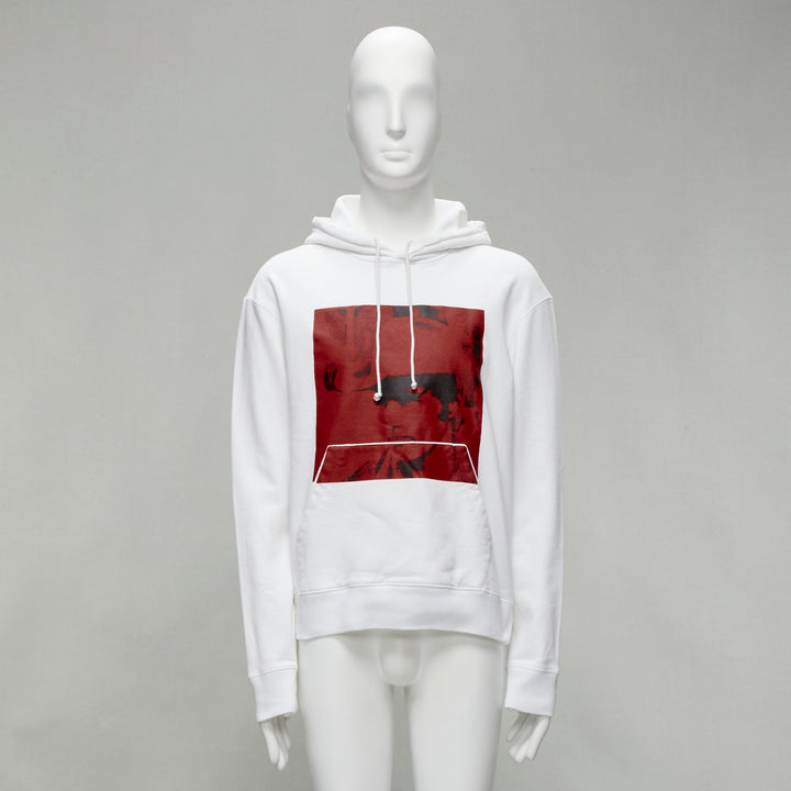 CALVIN KLEIN 205W39NYC 2018 ANDY WARHOL red Cowboy print hoodie M