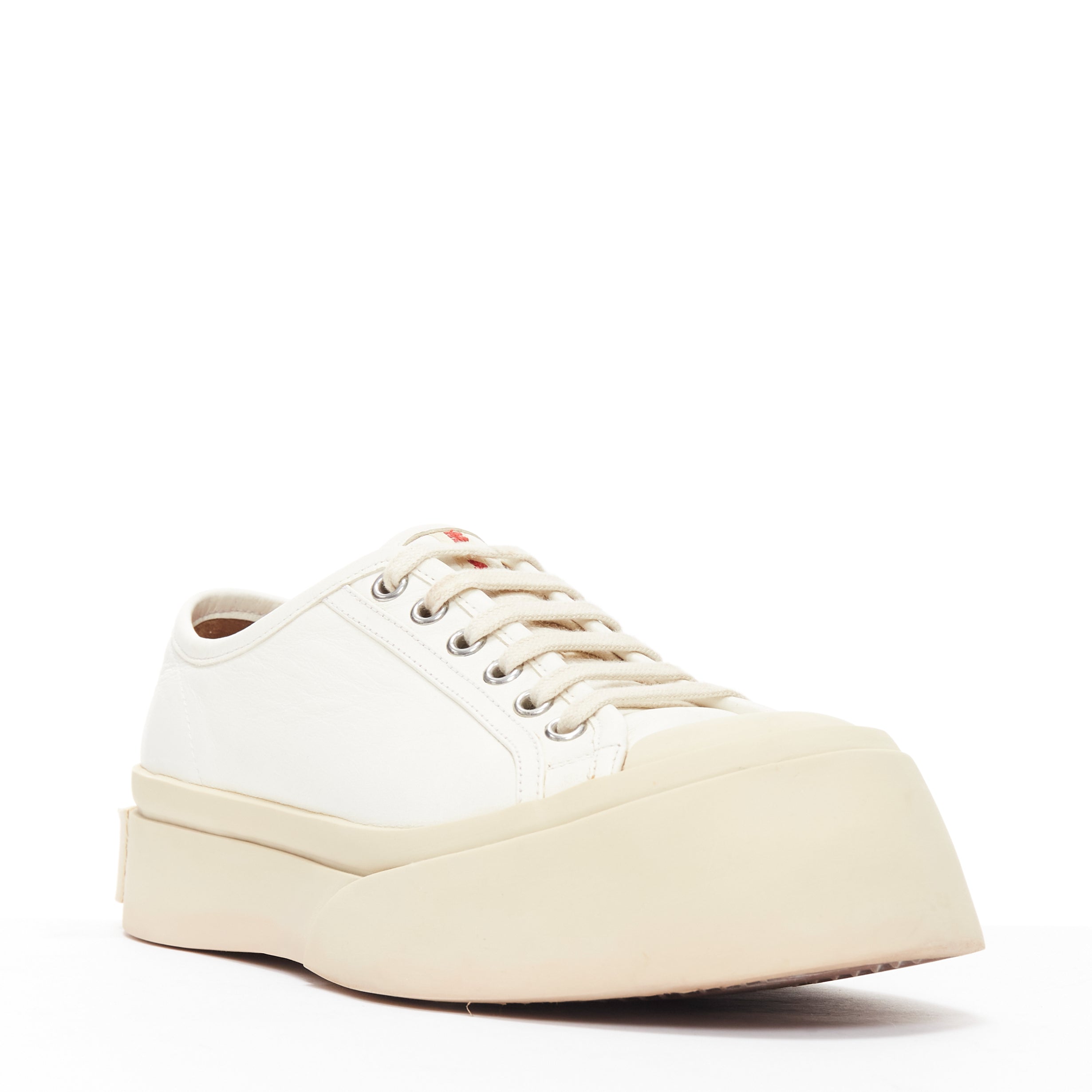 【MARNI】Plain Toe Rubber Sole Sneakers White White leather BigFoot 2.0 sneaker | Marni