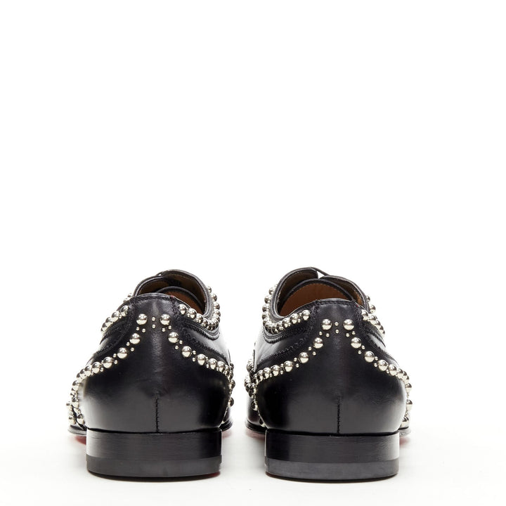 CHRISTIAN LOUBOUTIN Charlie Clou black silver studded oxford brogue EU42