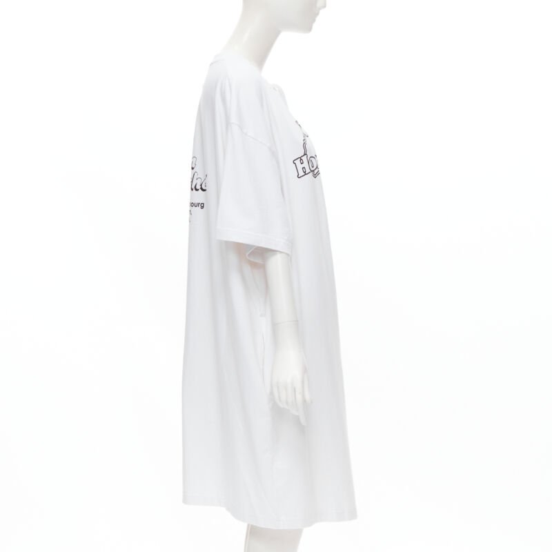 VETEMENTS 2018 Demna white We Love Our Hometown split front sweater XS