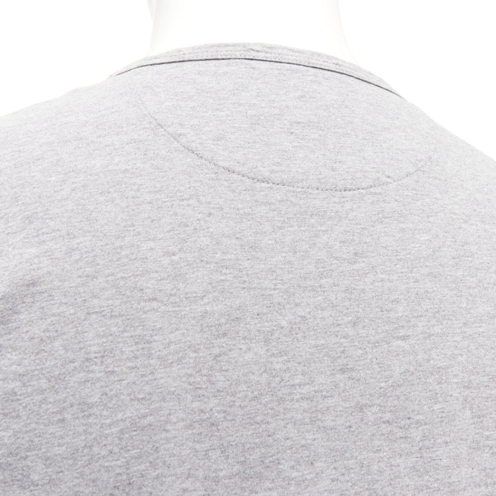 VALENTINO grey cotton multicolour Cuban Flower patch crew neck tshirt M