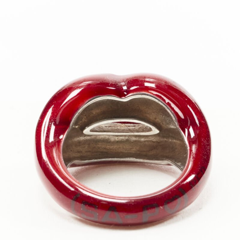 HOTLIPS BY SOLANGE (RED) Special Edition Hotlips red enamel sterling silver ring
