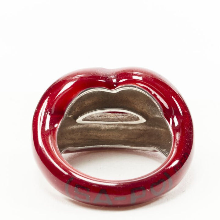 HOTLIPS BY SOLANGE (RED) Special Edition Hotlips red enamel sterling silver ring