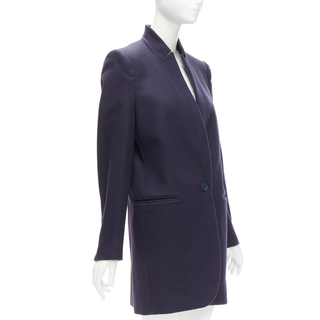 STELLA MCCARTNEY 2013 Bryce navy wool cashmere longline blazer coat IT42 M