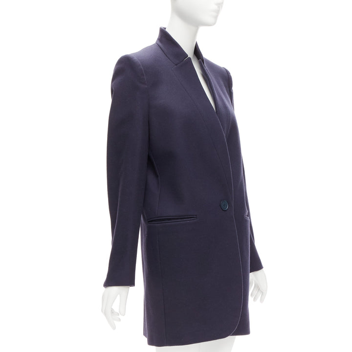 STELLA MCCARTNEY 2013 Bryce navy wool cashmere longline blazer coat IT42 M