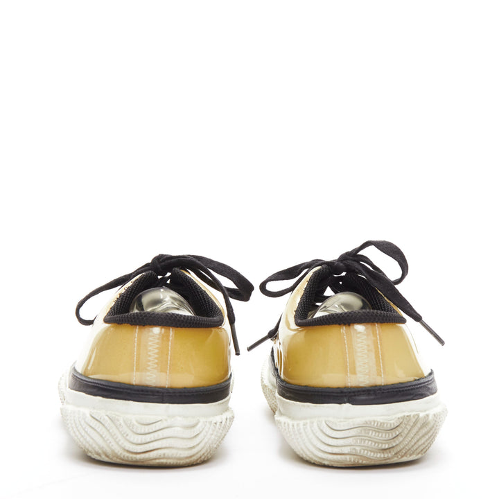 COMME DES GARCONS HOMME PLUS Switching clear beige PVC foam sneakers EU42
