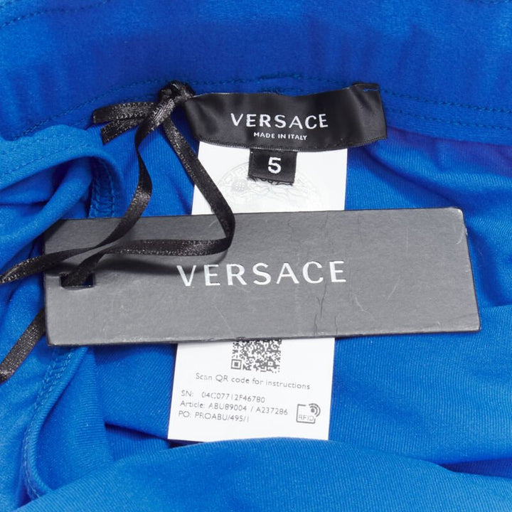VERSACE Medusa Trionfo Garden blue purple Barocco  swim trunk shorts IT5 L