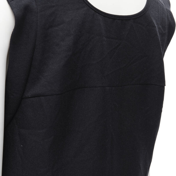 MARNI navy blue crinkled scoop neck boxy dress IT42 S