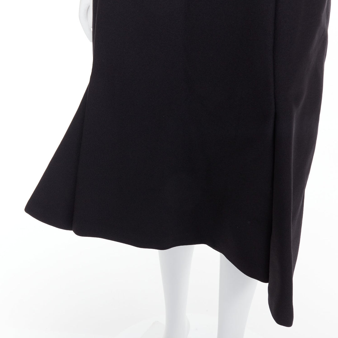 BALENCIAGA Demna 2016 black padded structural midi dress FR40 L