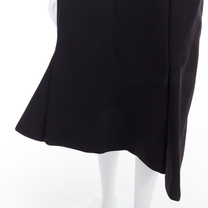 BALENCIAGA Demna 2016 black padded structural midi dress FR40 L