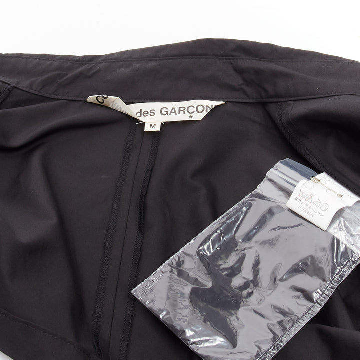 COMME DES GARCONS Vintage 1980's deconstructed wrap bias placket cutout shirt M