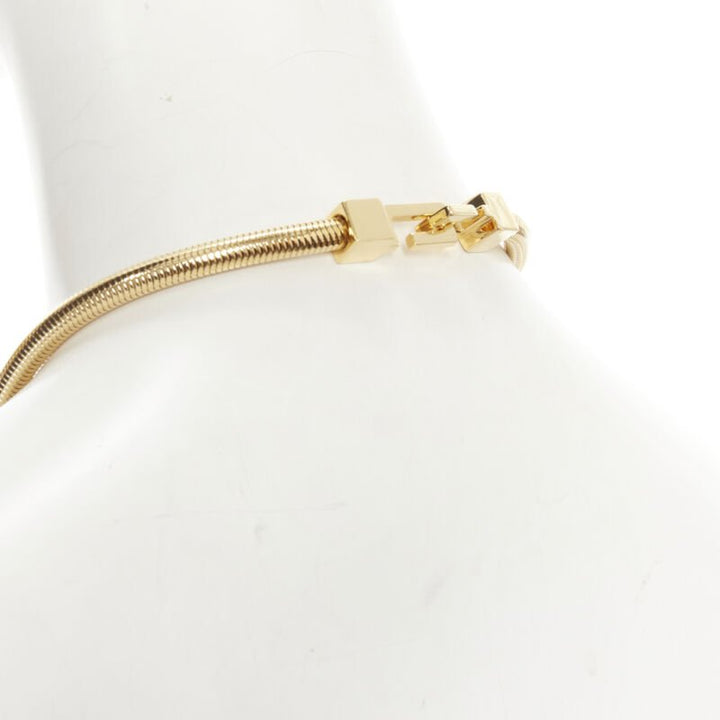 SAINT LAURENT Hedi Slimane Runway Opium Deco gold double tassel necklace