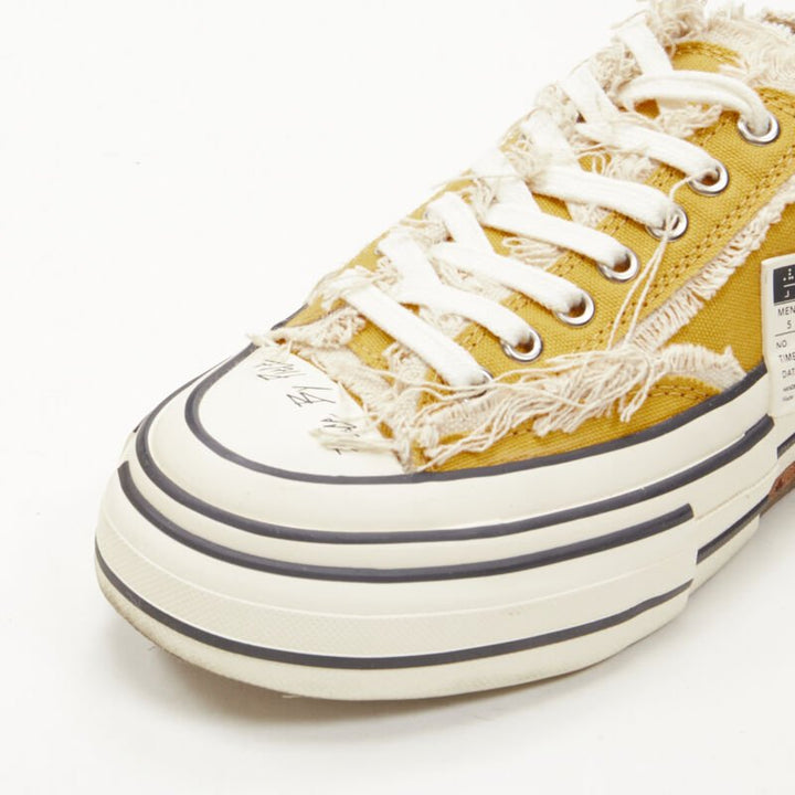 XVESSEL G.O.P. Lows yellow deconstructed distressed sneakers EU37 US7