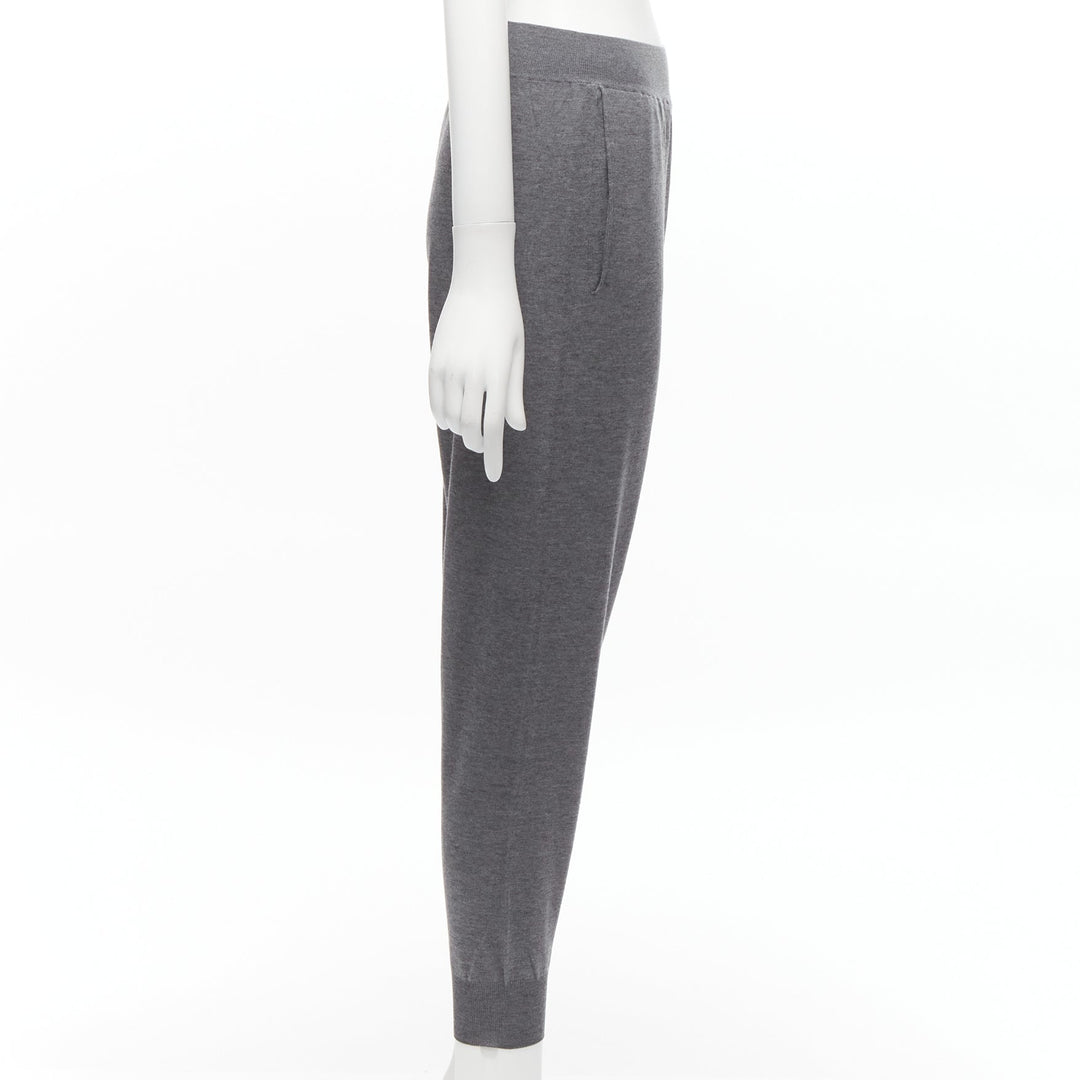 STELLA MCCARTNEY 2016 grey wool blend mid waist casual knitted pants IT36 XXS