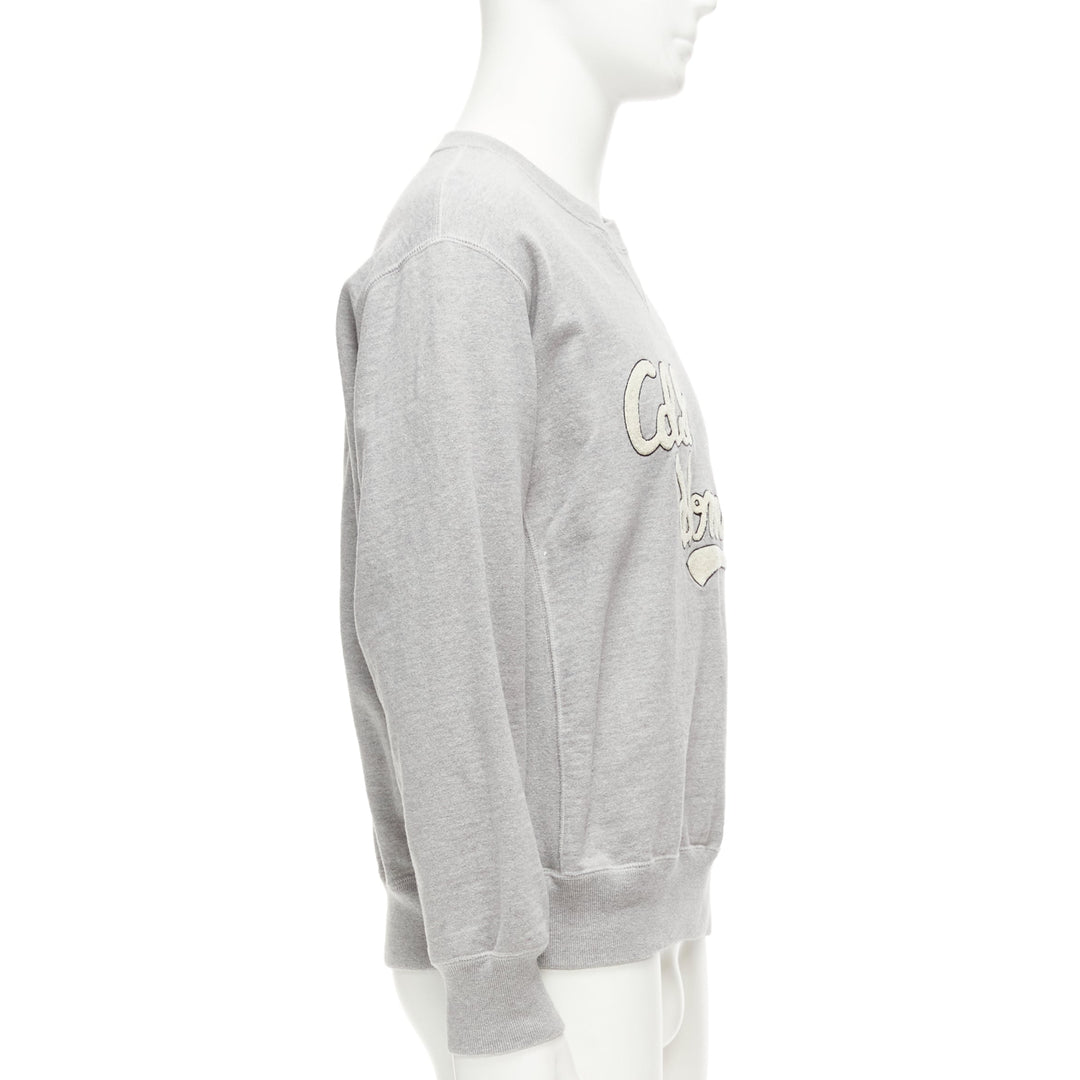 COMME DES GARCONS 2021 grey cotton white logo varsity sweatshirt M