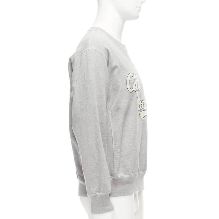 COMME DES GARCONS 2021 grey cotton white logo varsity sweatshirt M