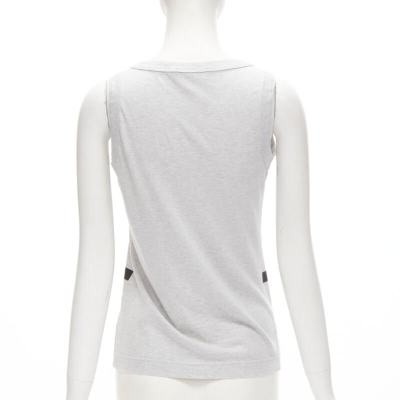 DOLCE GABBANA Vintage Cinematic Actress Y2K print grey tank top IT38 XS