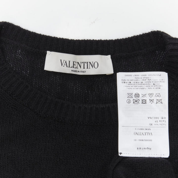 VALENTINO UNDERCOVER wool cashmere feather Wrap Me Free Me See Me sweater XS
