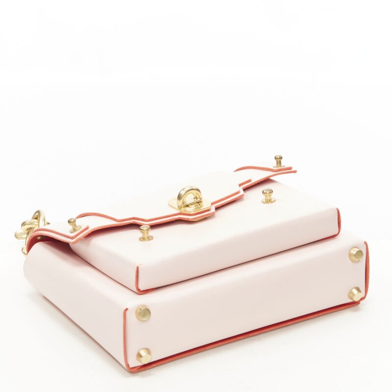 NIELS PEERAER Recycle pink Vegetable leather top handle half moon bag