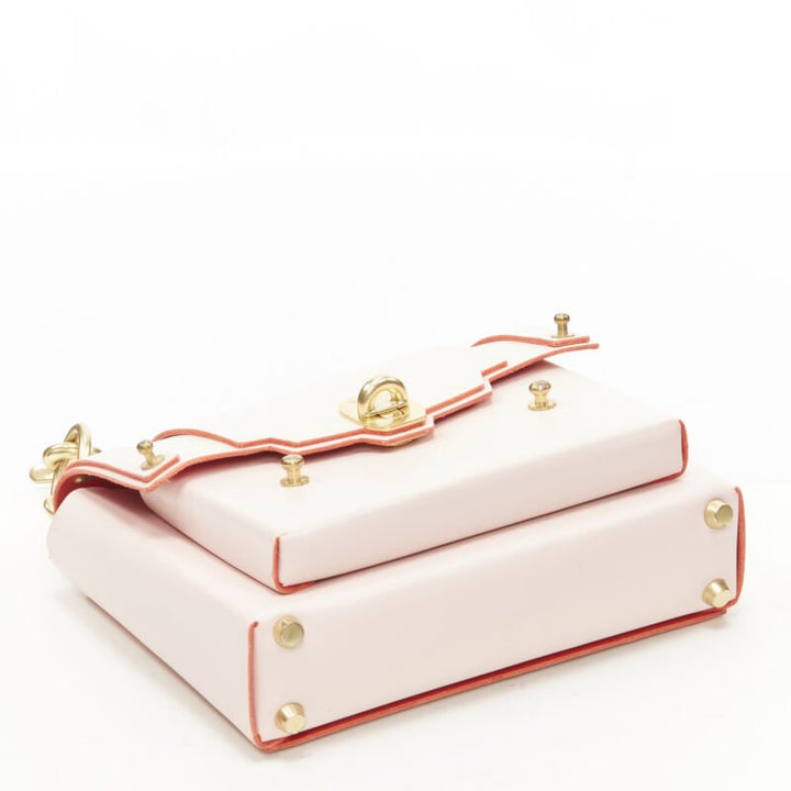 NIELS PEERAER Recycle pink Vegetable leather top handle half moon bag