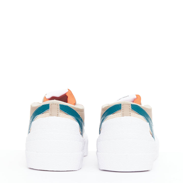 NIKE SACAI KAWS Blazer Low Reed pink green tick patchwork sneakers EU36.5