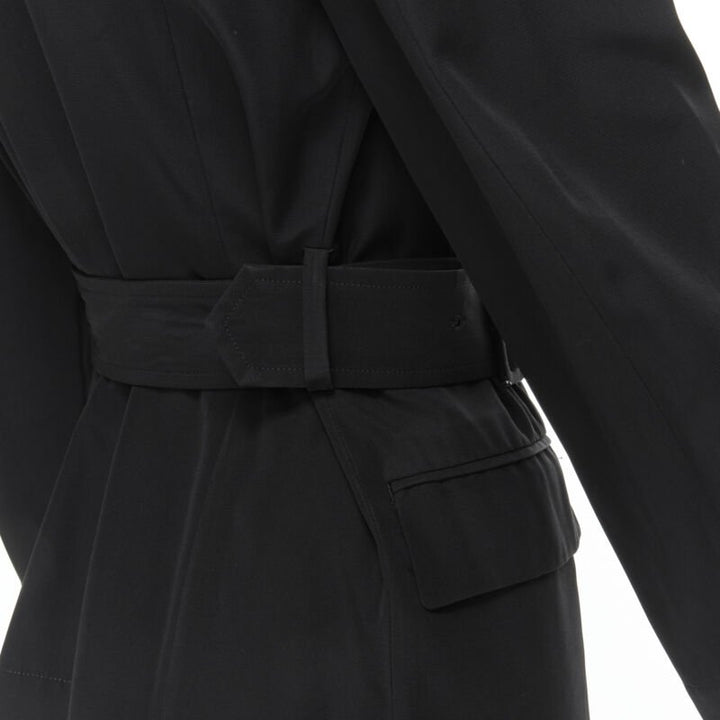 vintage COMME DES GARCONS 1988 black chinese knot semi detached hem blazer S