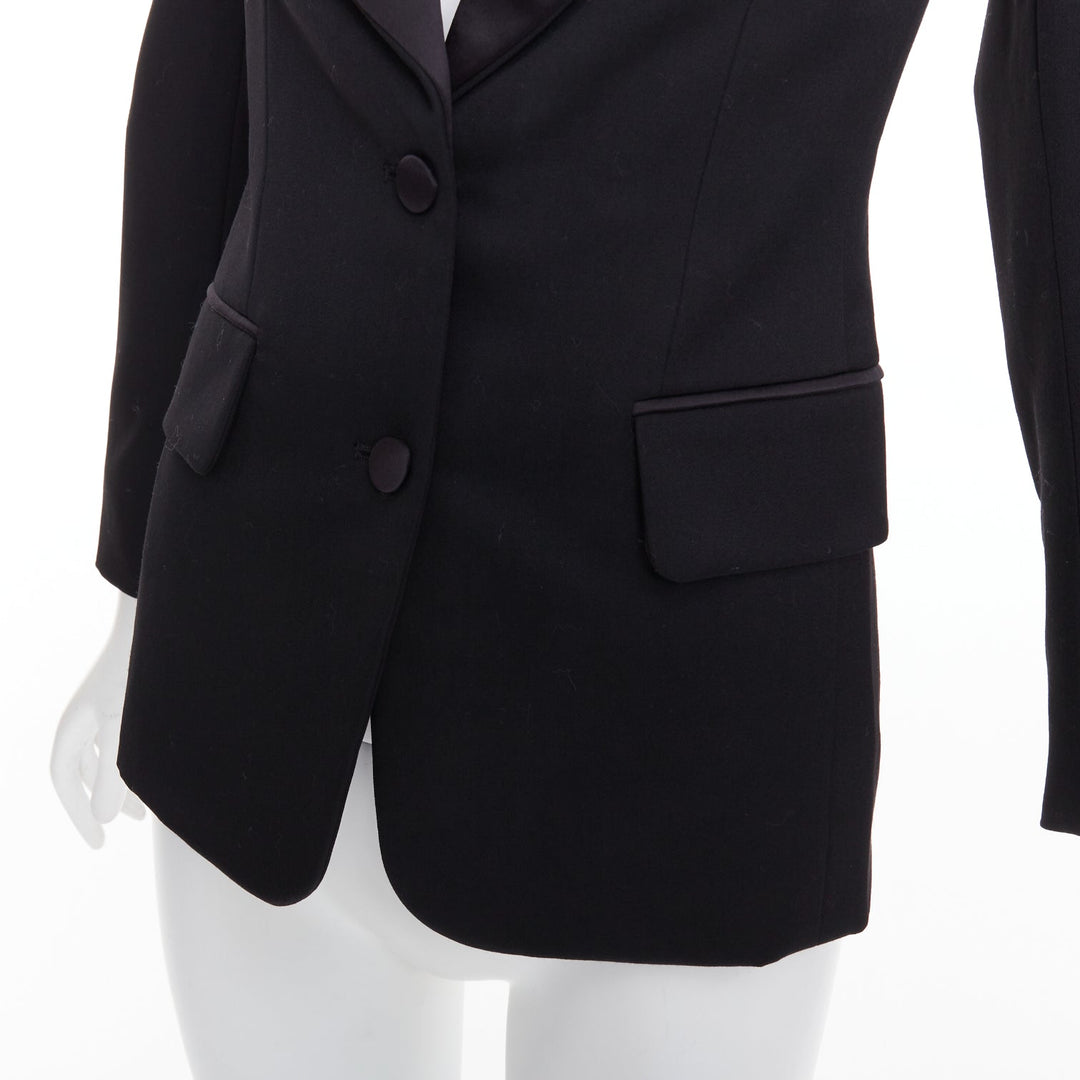 YVES SAINT LAURENT 2012 EDITION SOIR blackwool Le Smoking tuxedo jacket FR34 XS