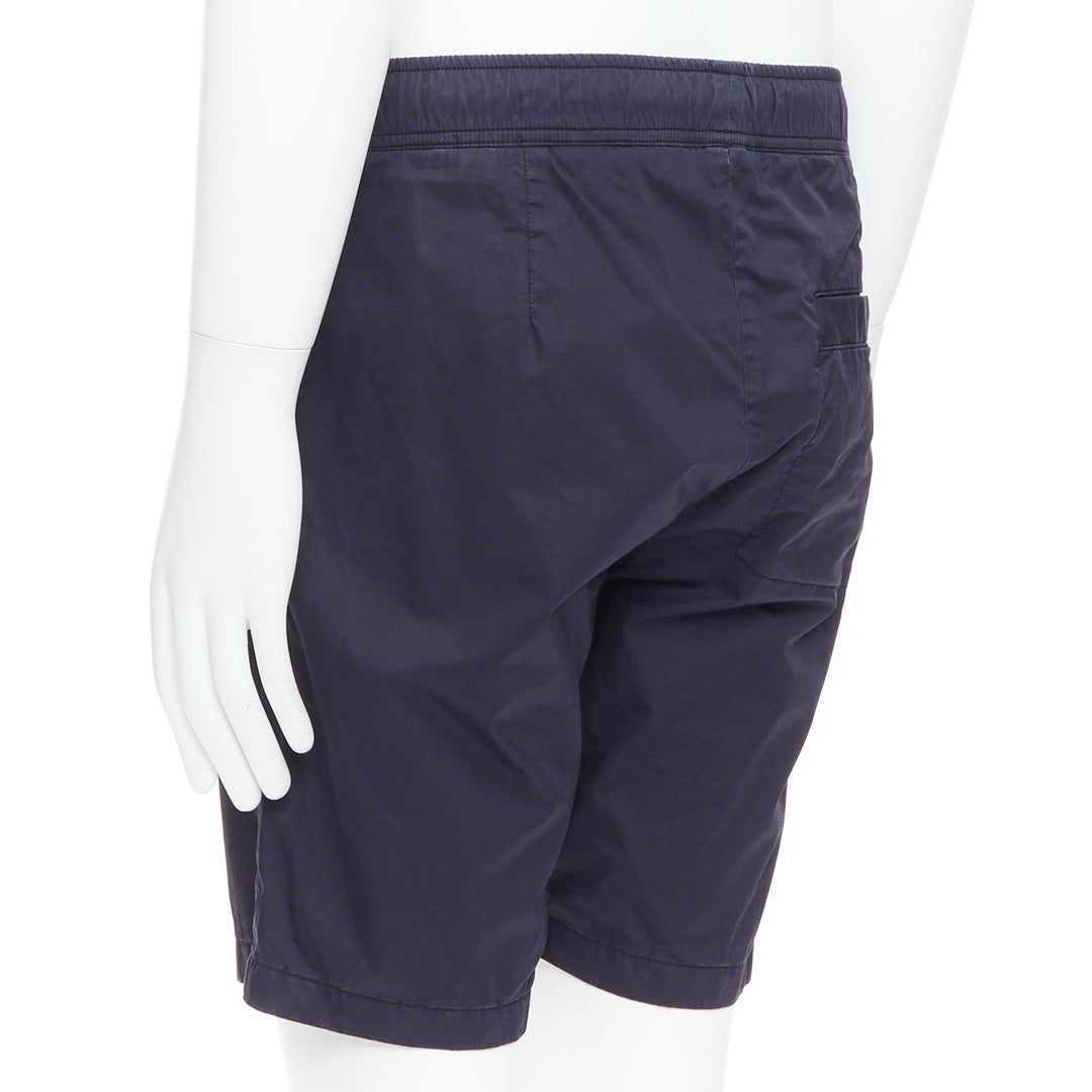BOTTEGA VENETA navy washed cotton pocketed casual shorts IT46 S