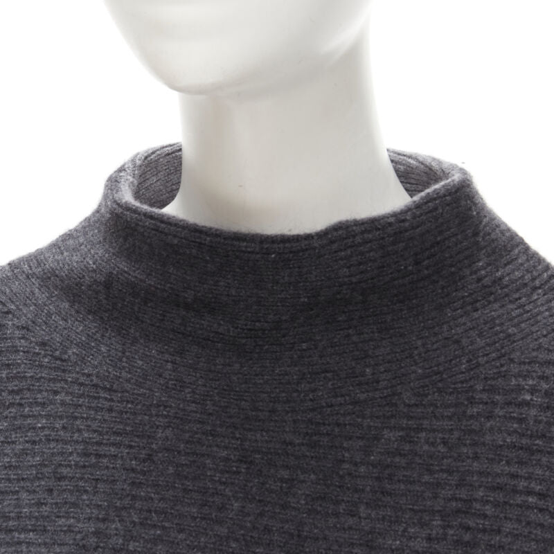 VINCE merino wool cashmere blend ribbed knit mock neck oversized sweater XS