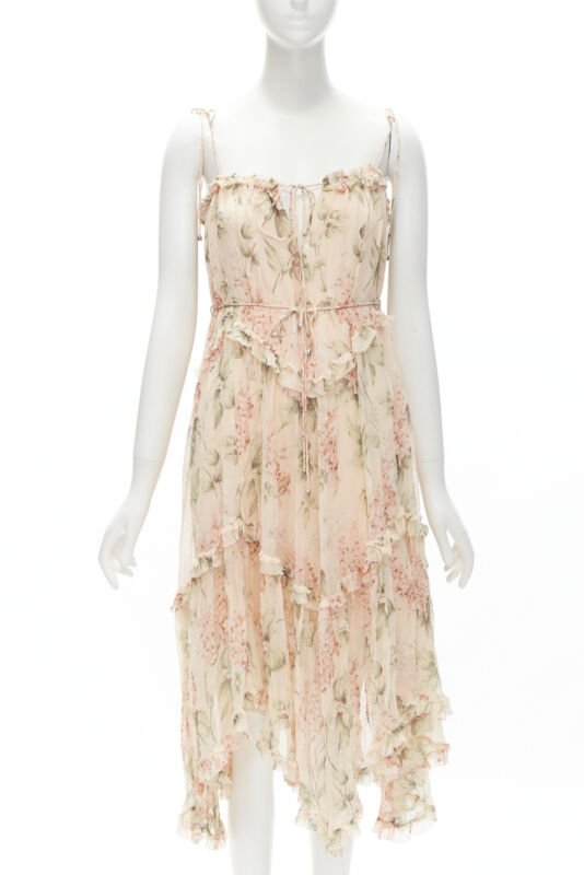 zimmermann blush pink dress Alchemy Midi Dress Zimmermann in Crpe