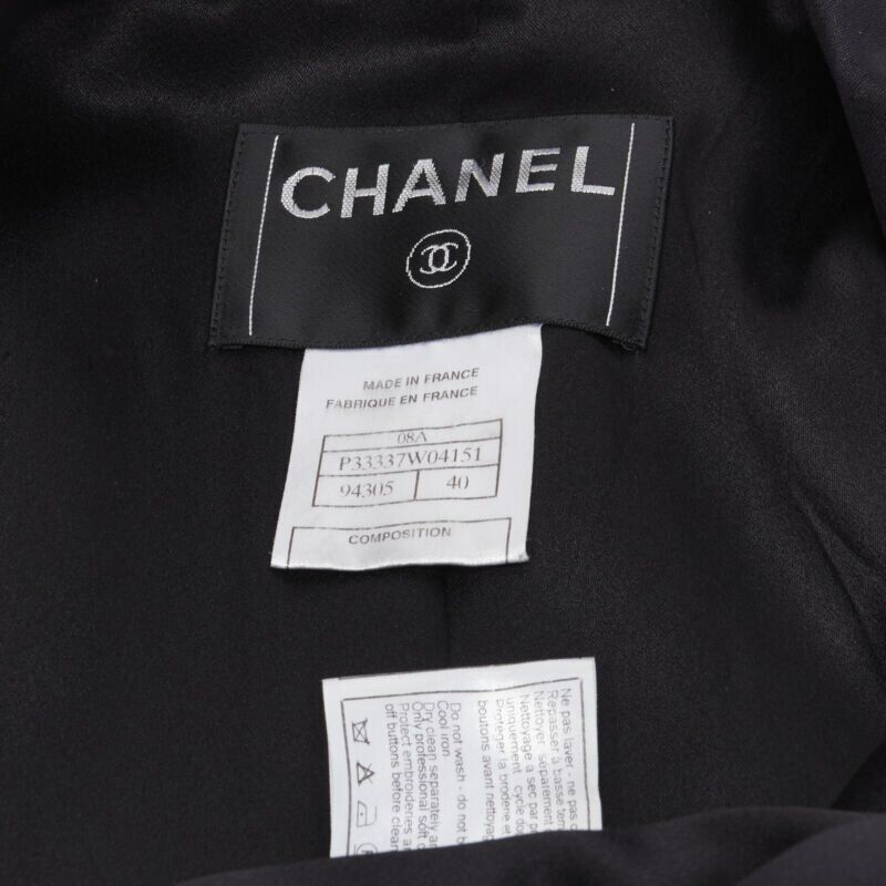 Runway CHANEL Paris London Metier D'art Lesage Punk cashmere coat FR40