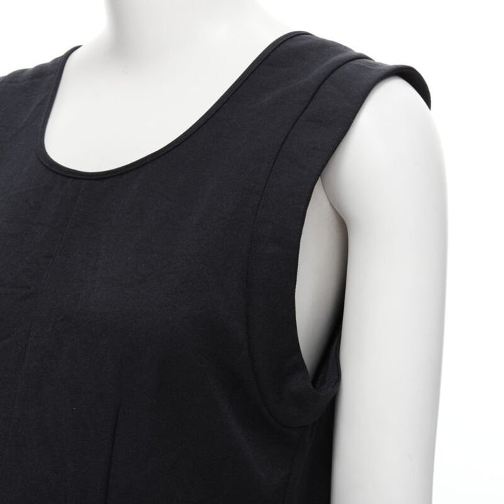 MARNI navy blue crinkled scoop neck boxy dress IT42 S