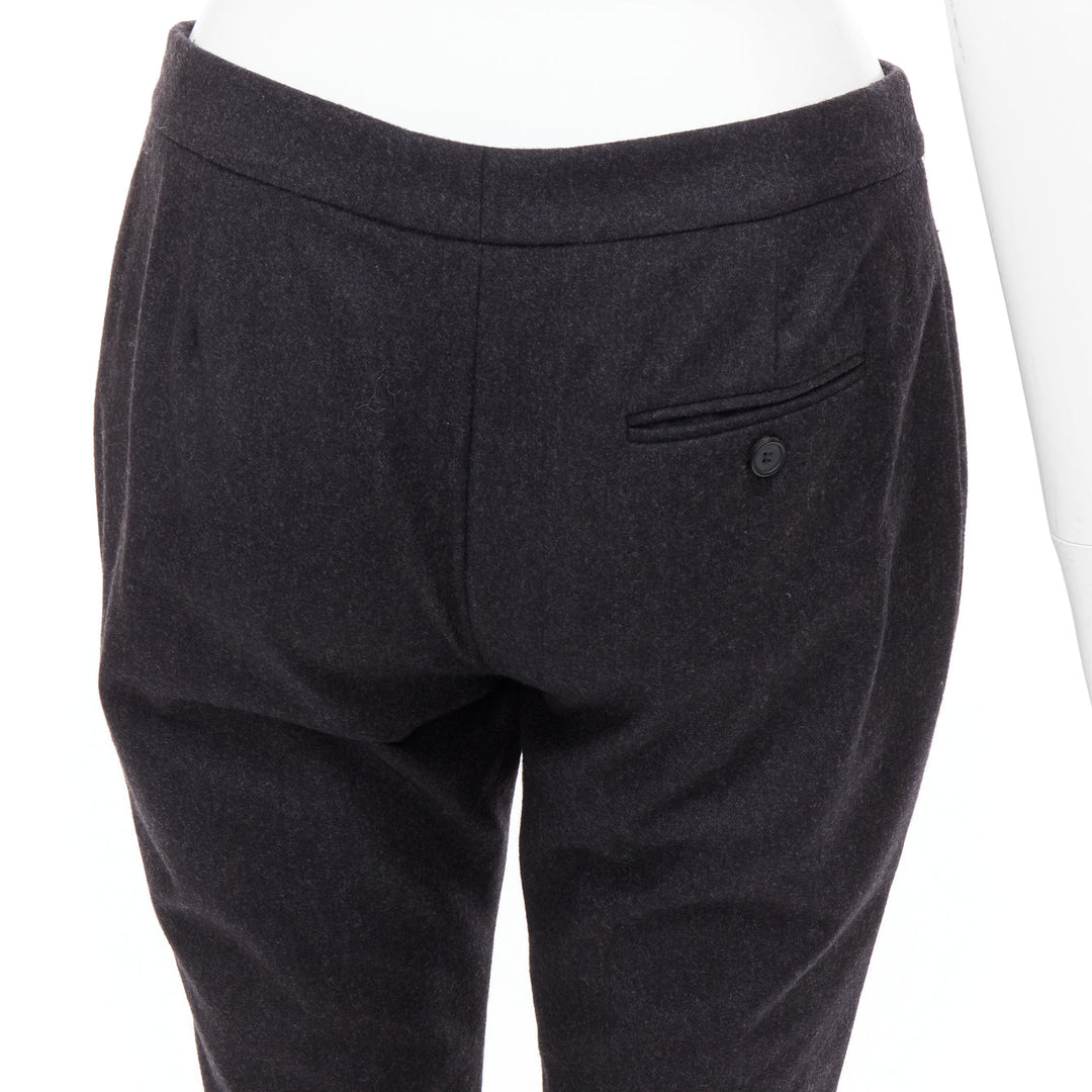 ALEXANDER MCQUEEN 2019 grey wool tapered bootcut pants IT38 XS