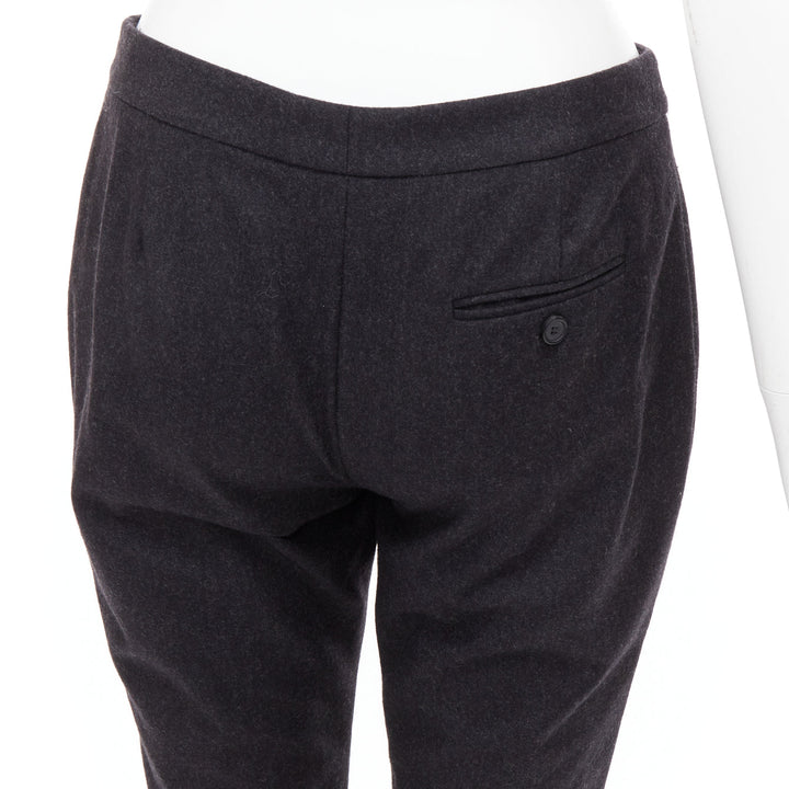 ALEXANDER MCQUEEN 2019 grey wool tapered bootcut pants IT38 XS