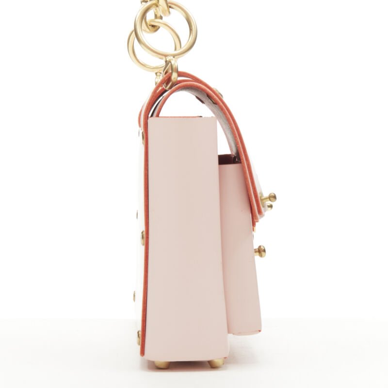 NIELS PEERAER Recycle pink Vegetable leather top handle half moon bag