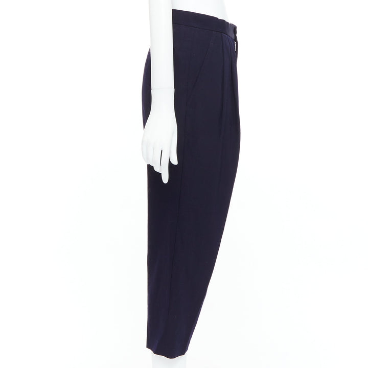 COMME DES GARCONS 2016 navy wool balloon cropped trousers S